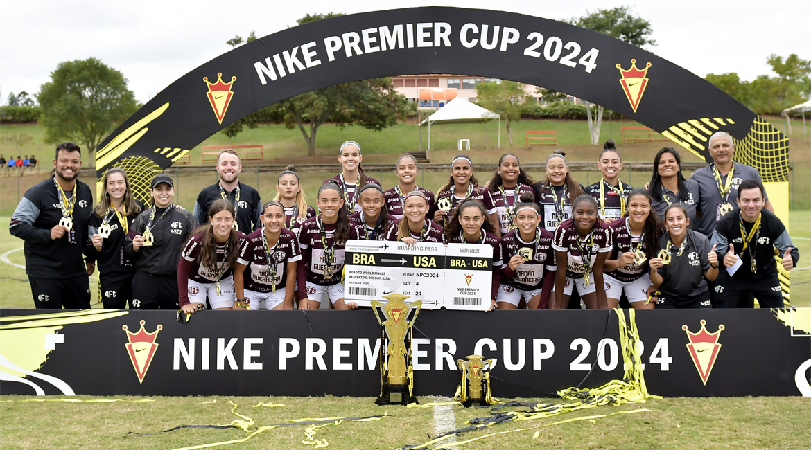 DE FORMA INVICTA, GUERREIRINHAS GRENÁS CONQUISTAM TÍTULO INÉDITO DA NIKE PREMIER CUP SUB-15