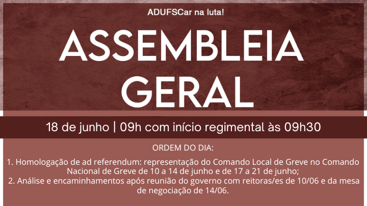 Docentes da UFSCar realizam assembleia